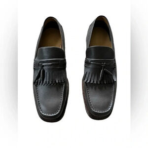 H.S. Trask Loafers Mens Size 10 Brown Leather Choteau Tassel Square Toe New